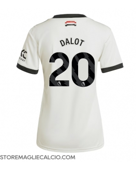 Manchester United Diogo Dalot #20 Maglia Gara Terza Repliche 2024-25 Donna Maniche Corte